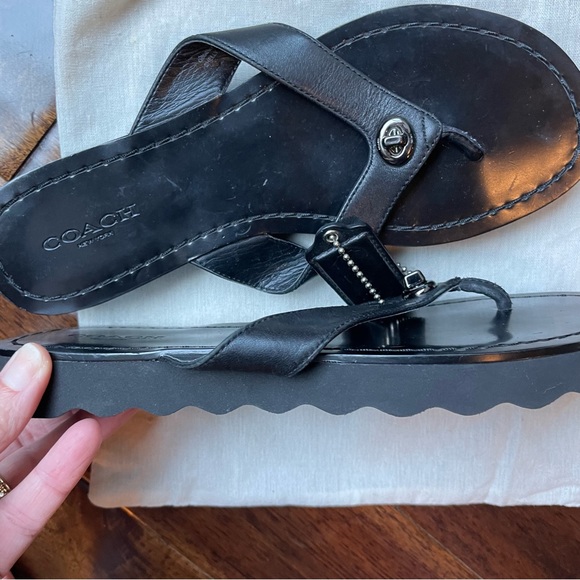 Women’s Coach Black Sandals Sz5.5 - Picture 5 of 7